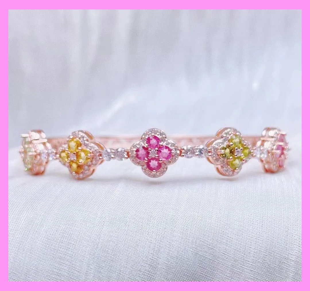 【2-43.11】 Camellia Bracelet for female fashion daily engagement wedding anniversary birthday present
