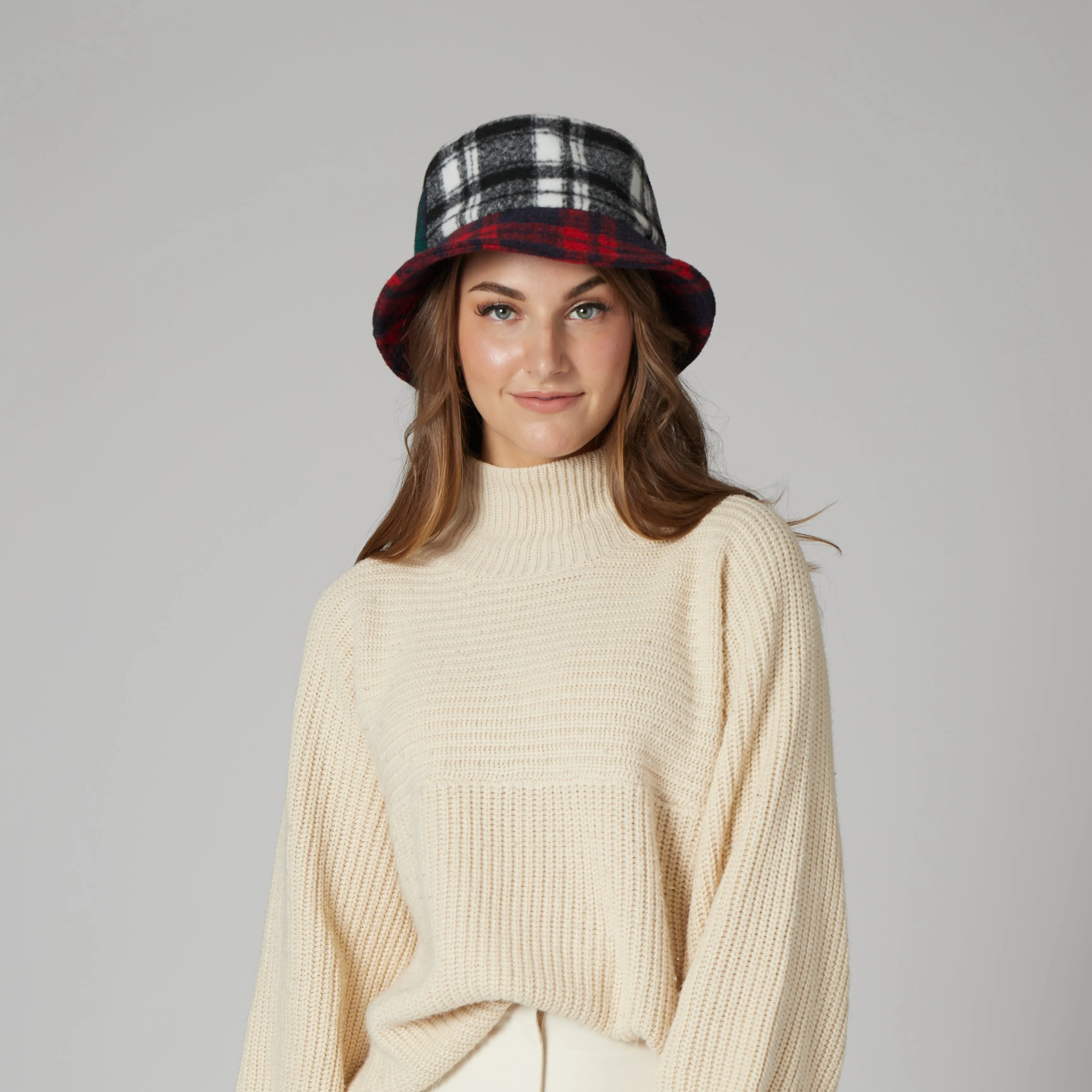 Anita Mixed Plaid Bucket