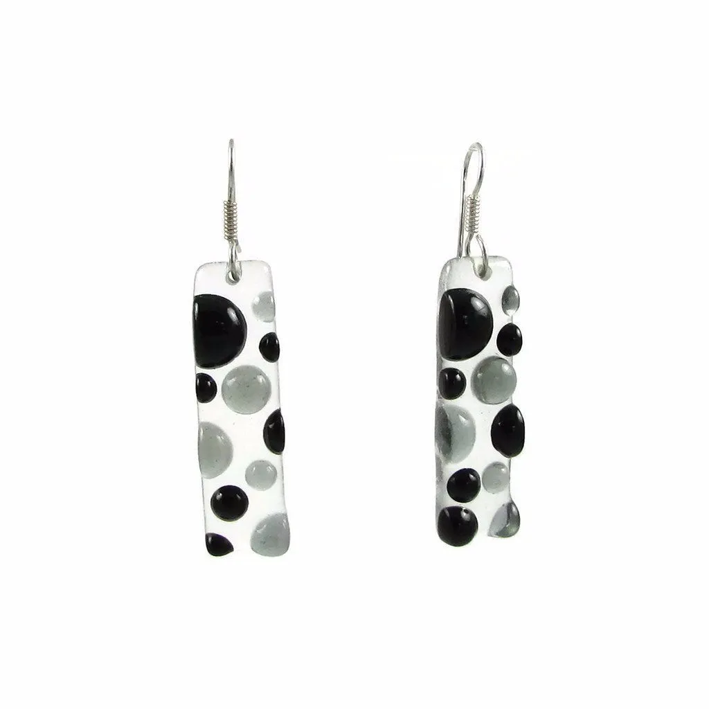Bubbles Glass Earrings - Red