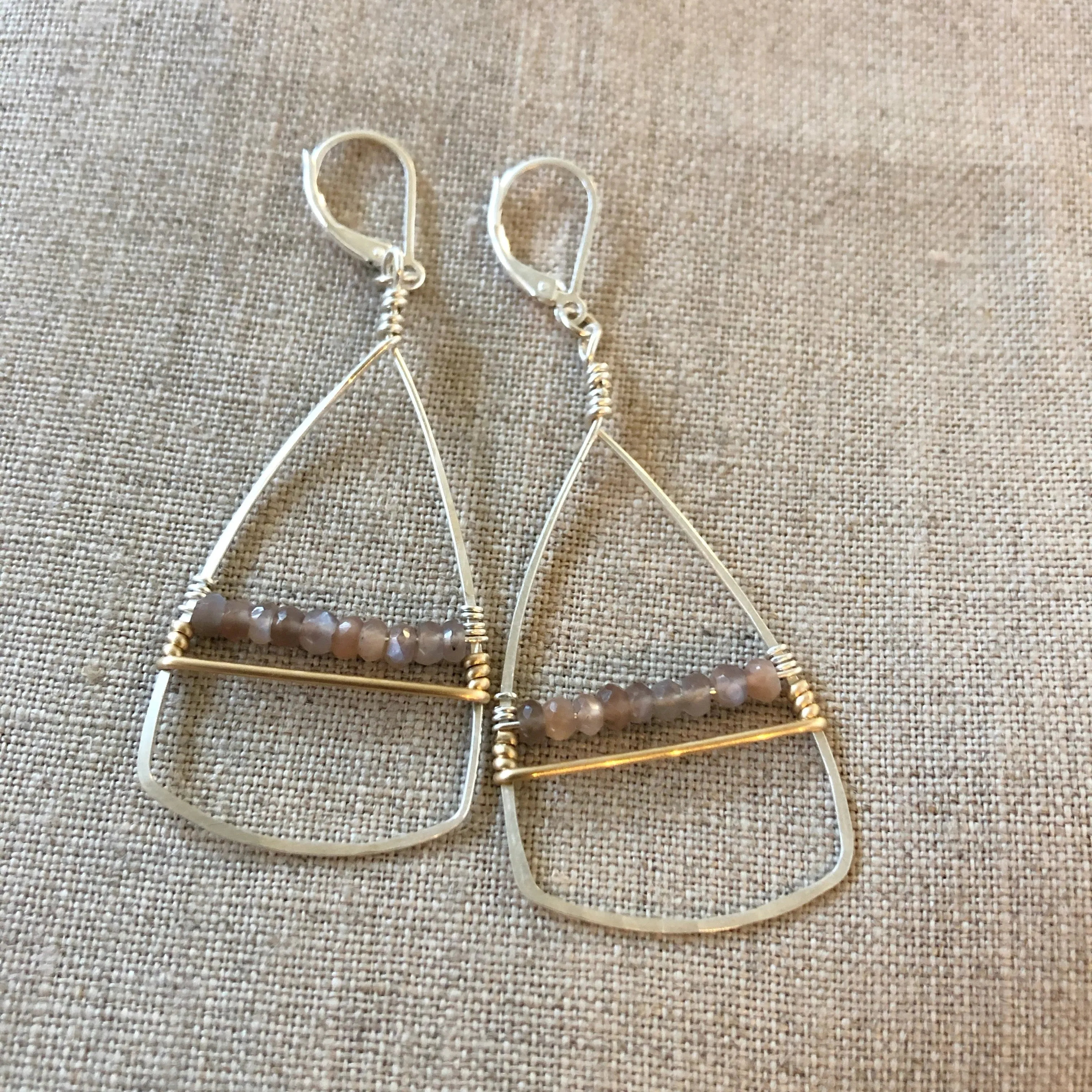 Chocolate Moonstone Earrings