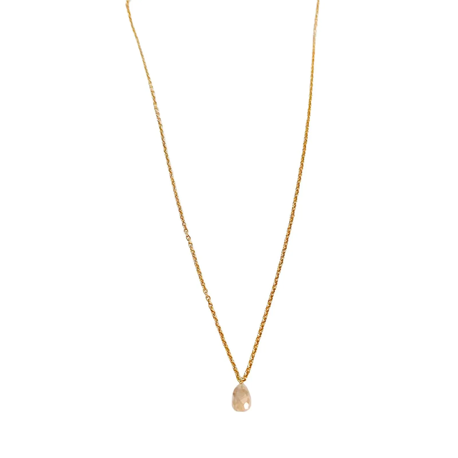 Diamond Drop gold plated diamond necklace