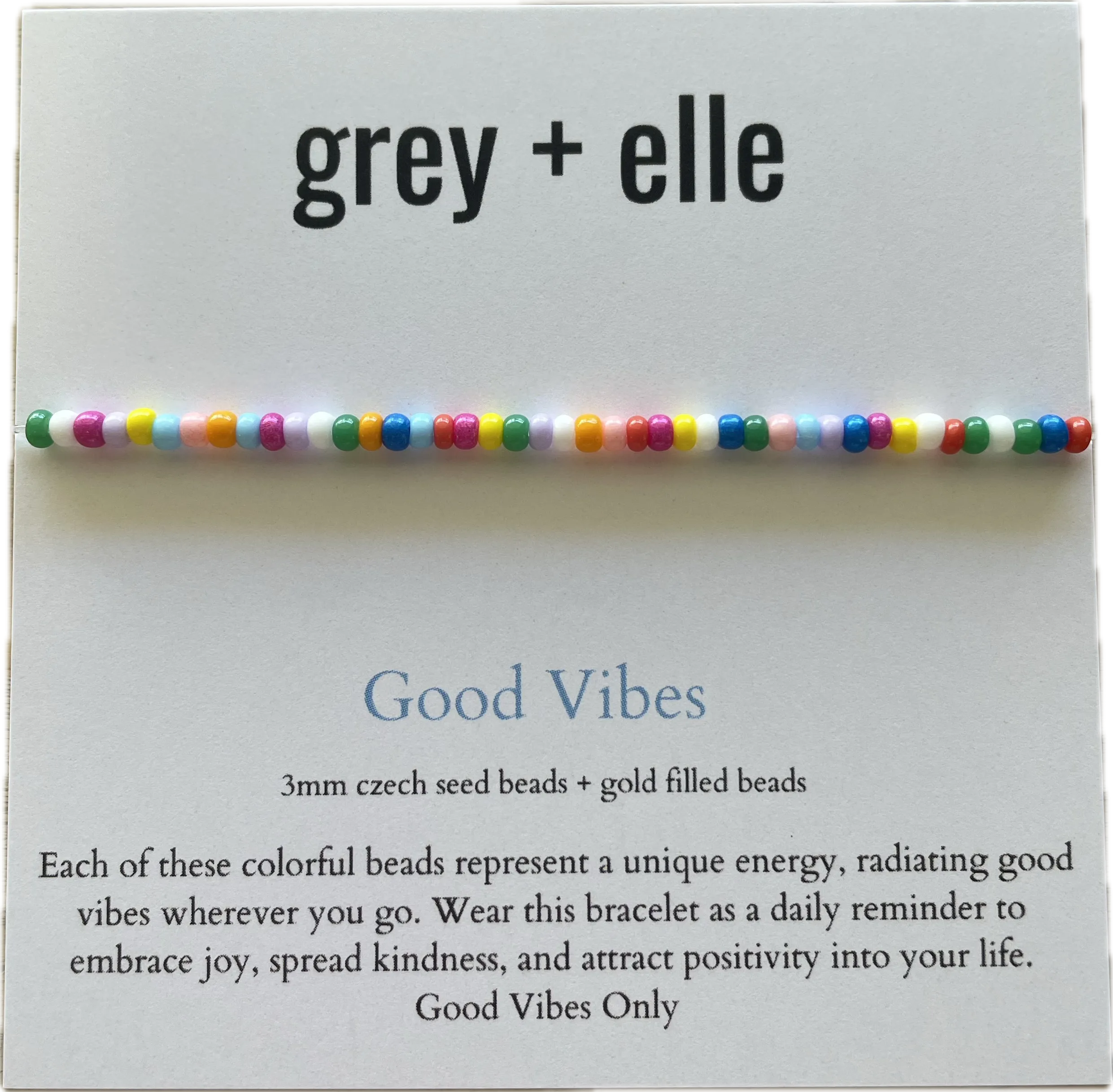 Grey   Elle Good Vibes Bracelet