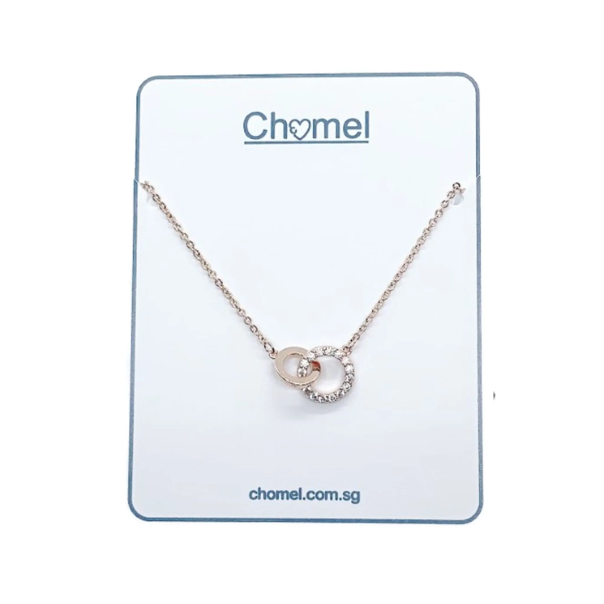 Interlocking Round Cubic Zirconia Necklace