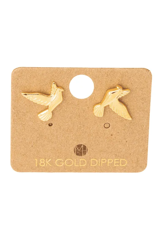 Mini Dove Stud Earrings
