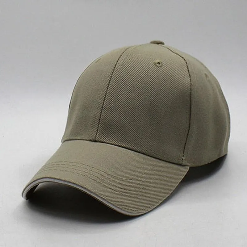 Solid Color Hat With Two-Tone Brim