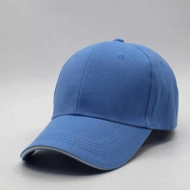 Solid Color Hat With Two-Tone Brim