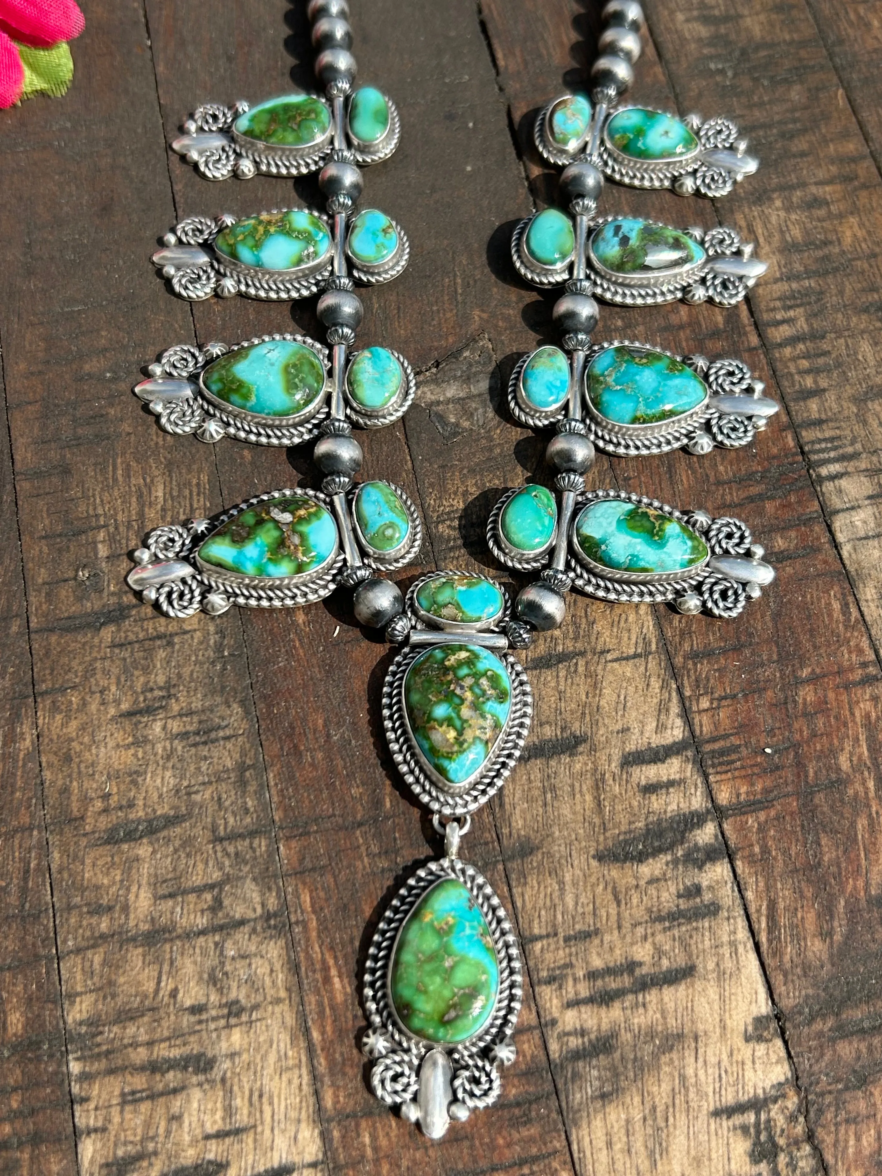 Sonoran and Sterling Pearl Necklace