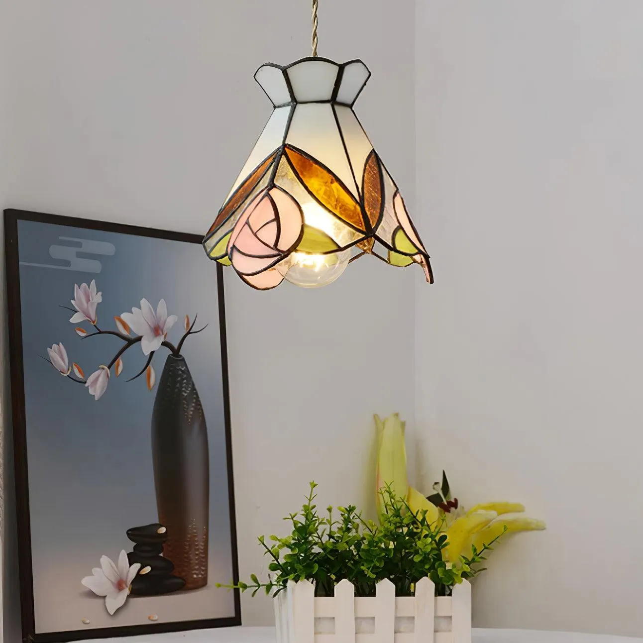 Tiffany Rose Pendant Lamp