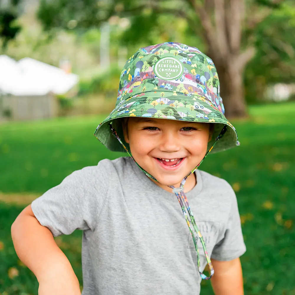 WHEELS N ROADS REVERSIBLE BUCKET HAT - 4 Sizes